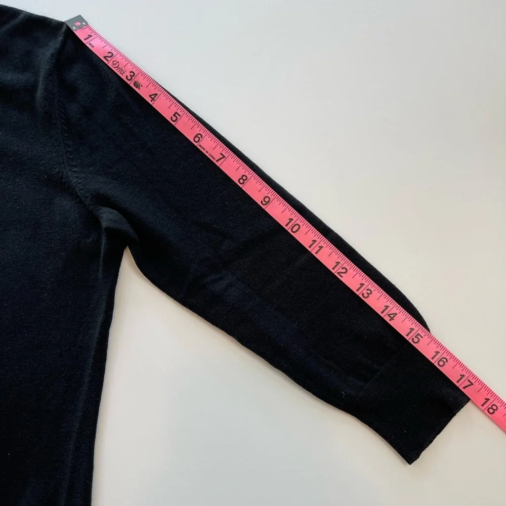 Banana Republic Black Sweater 3/4 Length Sleeve Crew Neck Women’s Size Small